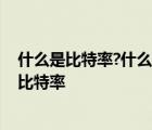 什么是比特率?什么是波特率?两者有何联系和区别? 什么是比特率 