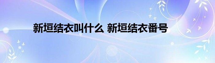 新垣结衣叫什么 新垣结衣番号 