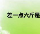 差一点六斤是什么字 差一点六斤打一字 