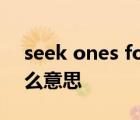 seek ones fortune是什么意思 fortune什么意思 