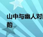 山中与幽人对酌什么时候写的 山中与幽人对酌 