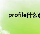 profile什么意思中文 profile什么意思 