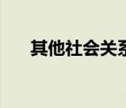 其他社会关系怎么填 社会关系怎么填 